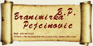 Branimirka Pejčinović vizit kartica